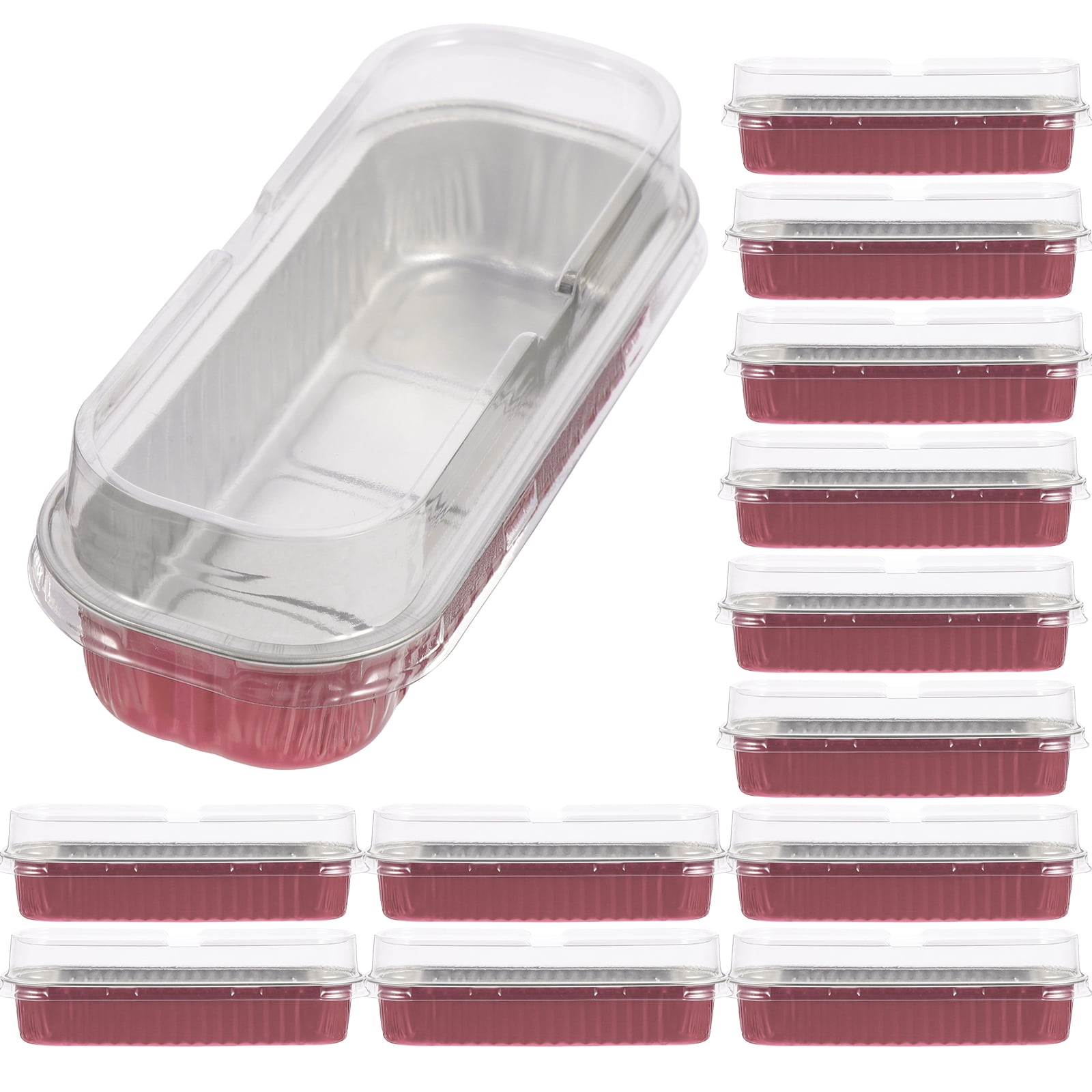 30Pcs Clear Cake Carrier Rectangular Cake Box Baking Packing Box Loaf