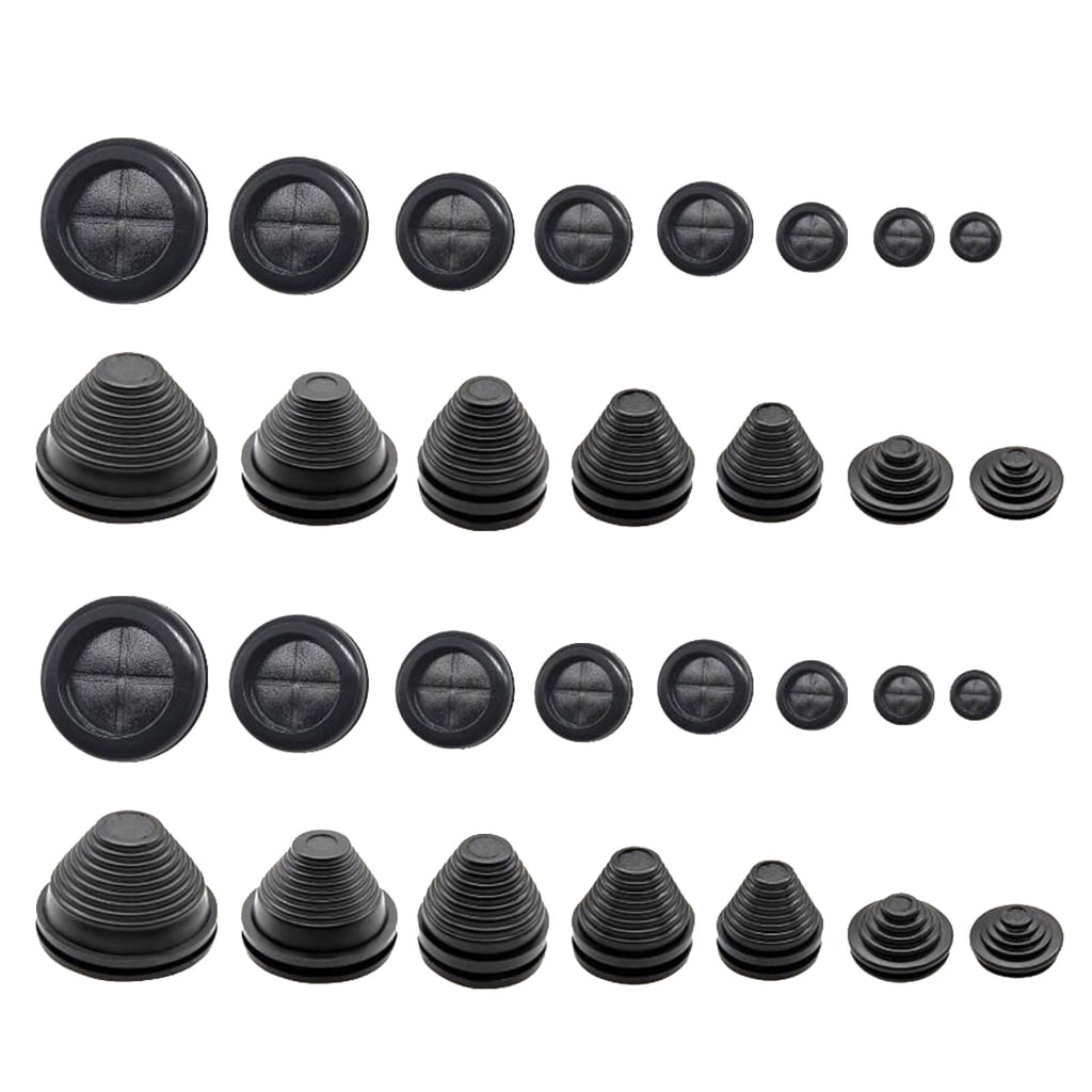 30Pcs Closed Rubber Grommets Firewalls Solid Closed Hole Plug Rubber Hole Plugs Enduring Rubber Wire Hole Dust Plugs