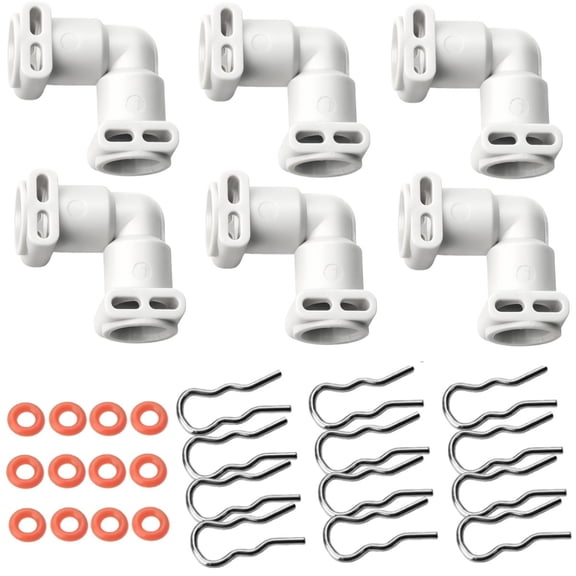 30Pcs Coffee Machine Connector Two Way Steam Connection with Sealing Ring Replacement Part Kit for Coffee Maker Steam Systems