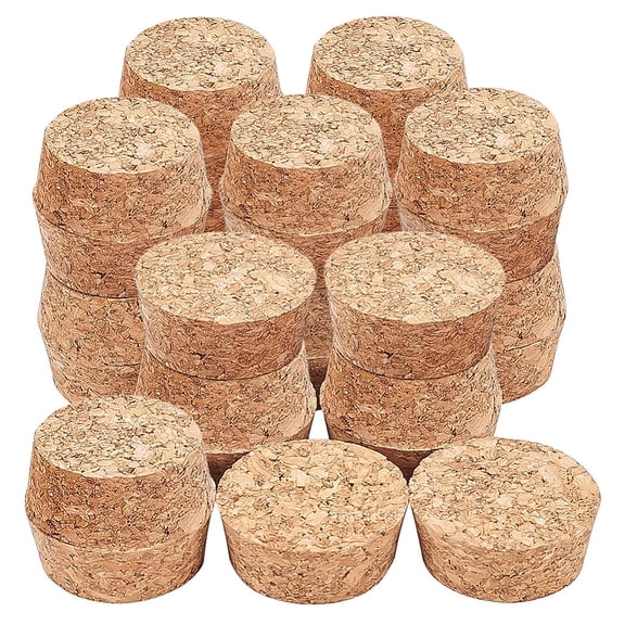 30Pcs Cork Bottle Stoppers Trapezoid BurlyWood 43x17.5mm for making