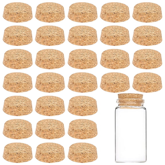30Pcs Cork Bottle Stoppers Trapezoid BurlyWood 52.5x17mm for making