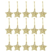 30Pcs Creative Mini Small Star Decoration Christmas Tree Pendant Golden