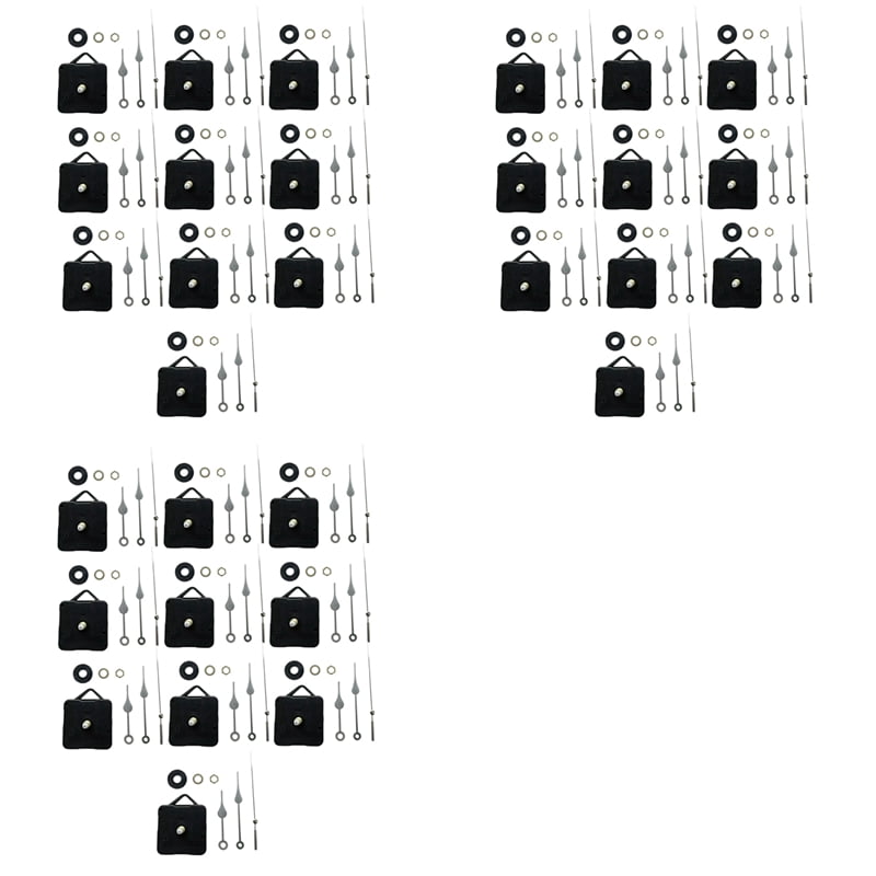 30Pcs DIY Silent Movement Mechanism Spindle Hands Sets Wall Quartz DIY Clock Movement Mechanism Repair Part Clock Kit