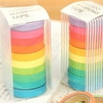 thumbnail image 1 of 30Pcs Decorative Adhesive DIY Scrapbooking Diary Masking Washi Tape Stationery Easy to Tear  Paper rainbow tape, 1 of 7