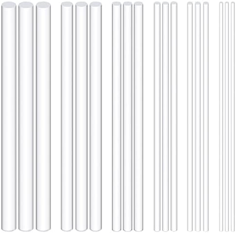 Swpeet 15 Stuks Acryl Deuvelstaven 8mm X 300mm - Helder Ronde Acryl Staven DIY