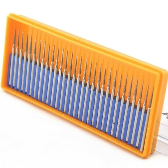 30Pcs Diamond Grinding Bits 2mm Cone Tapered Carving Burrs Conical Rotary Points