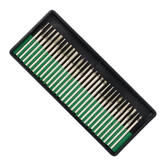 30Pcs Drill Bits Set Professional Carving Tool for Gemstones Marble Rotary Grinding Applications