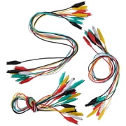 ELAYARD 30Pcs Electrical Alligator Clip Leads with Spring Loaded Clamps for Secure Grip and Testing
