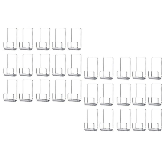 30Pcs Elegant Clear Acrylic Record Wall Rack Album Covers Display Floating Shelf