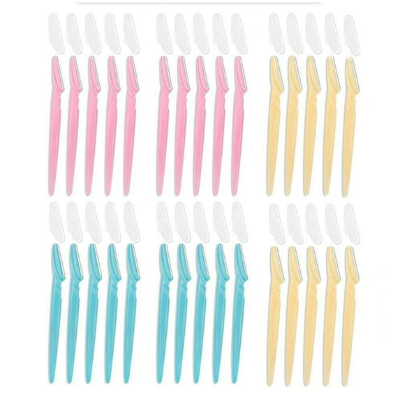 30Pcs Eyebrow Razor and Face Razor for Women, Shaper Shavers Trimmers for Women and Men Face Hair Removers Multipurpose Exfoliating