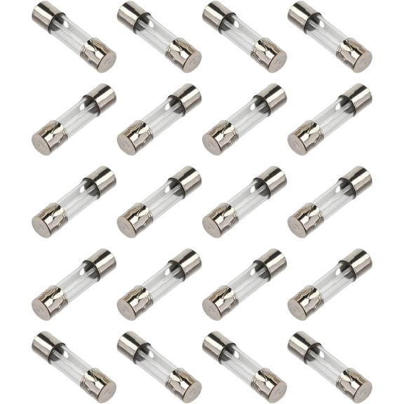 30Pcs Fast-Blow Glass Fuses 5 x 20mm 250V 1A Glass Tube Fuse Assortment Compatible with Power Supply, Microwave, Auto Accessories, Circuit Break