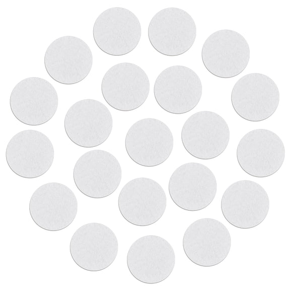 30Pcs Felt Self-adhesion Board Wall Decorations Flat Round White 127x1mm