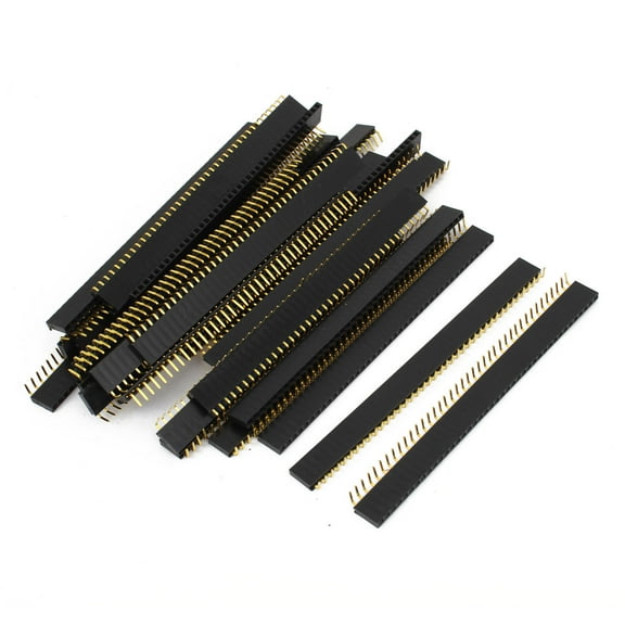 30Pcs Female PCB Header 40 Way 2.54mm Spacing Connector Black