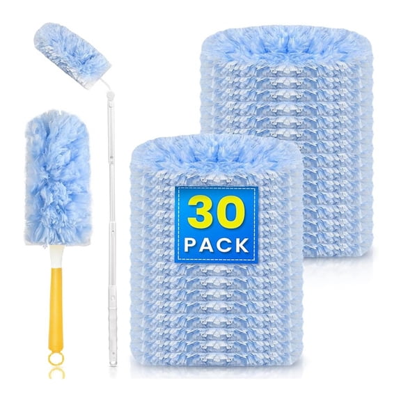 30Pcs Fiber Dusting Wand Refill Soft Gentle On Surfaces Duster Refills
