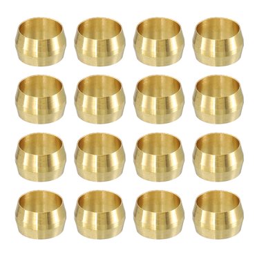 20-Pack 3/8" ID Brass Compression Tube Sleeves / Ferrules For Air Compressor