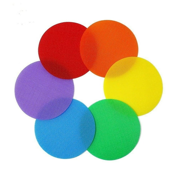 30Pcs Floor Game Dot Circles Distancing Social Carpet Markers Colorful Carpet Spot Markers Sit Sitting Sticker ROUND