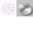 30Pcs Glass Pendants Flat Round Charms Faceted with 30Pcs Iron Jump ...