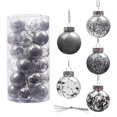 thumbnail image 1 of 30Pcs Glittery Christmas Balls Shatterproof Xmas Tree Balls Ornaments (Silver, 2.36"), 1 of 7