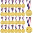 30Pcs Gold Plastic Winner Award Medals for Awards with Neck Ribbon ...