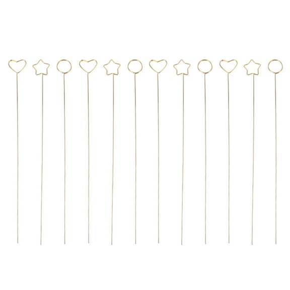 30Pcs Golden Metal Memo Note Clamp Clips with Floral Pick Holder Style for Card Display and Table Decor
