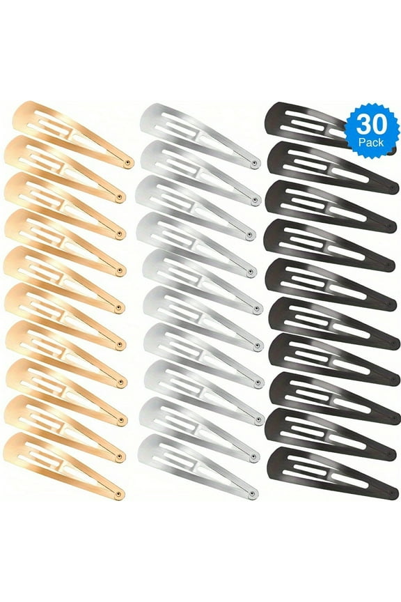 30Pcs Hair Clips Hair Barrettes for Women, Metal Barrettes Flat Hair Clip, Don't worry about your hair slipping off
