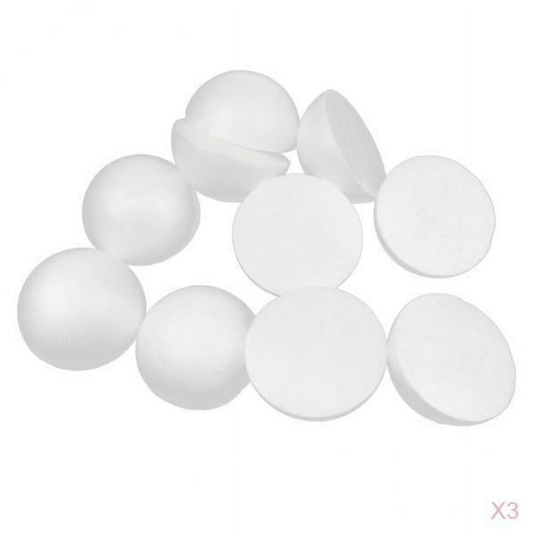 2Pieces Foam Ball, Half Circles Toys Smooth Kids Gifts Mini School Supplies  White for Wedding Modeling School Christmas