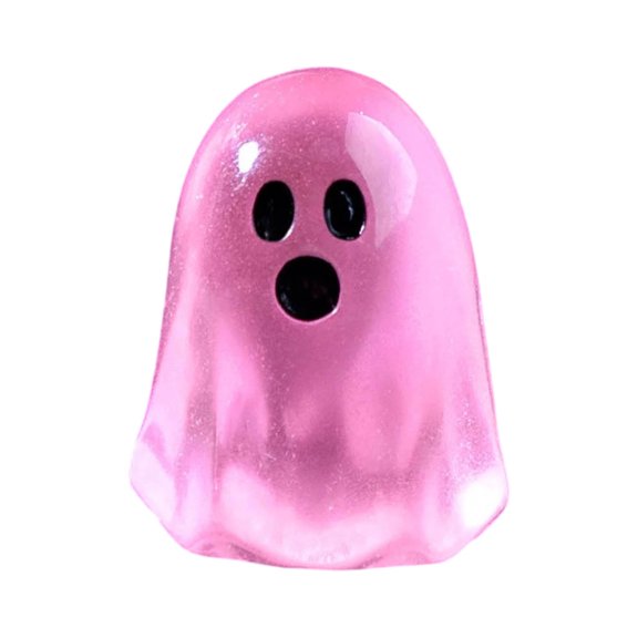 30Pcs Halloween Mini Ghosts Figures, Small Little Resin Ghost, Tiny Ghost in The Dark Miniature Figurines for Halloween, Pot Landscape Garden Party Decor, Glow in Dark,0.6x0.7 Inch