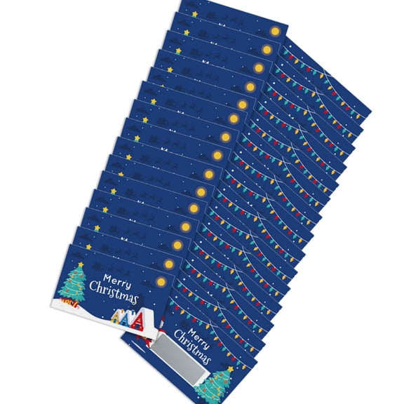 30Pcs Handmade Scratch Gift Coupon Card Christmas Scratch Gift Tickets for Christmas Birthday Wedding Supplies