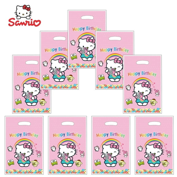 30Pcs Hello Kitty Birthday Party Favors Bag  kitty Candy Goody Bags Birthday Party Supplies Decorations