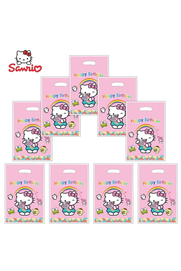 30Pcs Hello Kitty Birthday Party Favors Bag kitty Candy Goody Bags Birthday Party Supplies Decorations