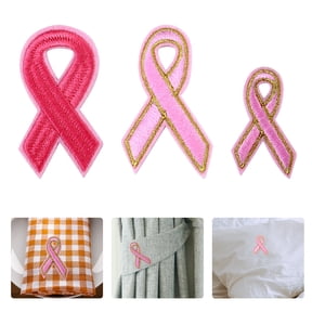 LITINKIMI Clothing Patch Stickers, Pink Ribbon, No Fading, DIY Garment Accessories, 30Pcs