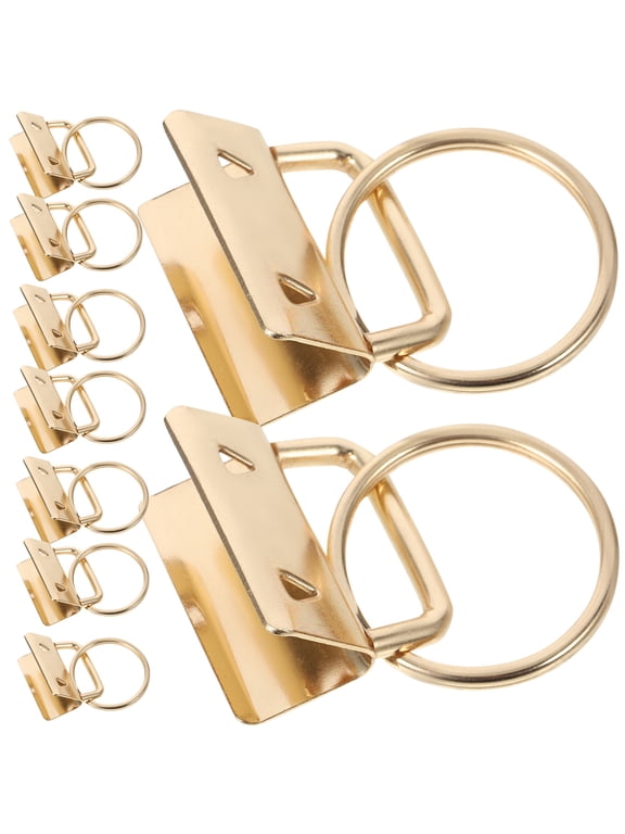 30Pcs Key Chain Clamp Fob DIY Supplies Wristlet Keyring Clips Belt Webbing Clamps Keychain Supplies