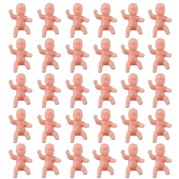 30Pcs King Cake Babies, Mini Plastic Babies, King Cake Baby & Mini Plastic Baby for Shower Game, Party & Crafts, Ice Cube Games Mardi Gras Party Decorations