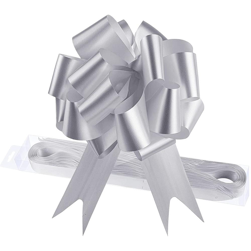 30 Pcs White Pull Bows - Gift Wrapping Ribbon Bows For Various