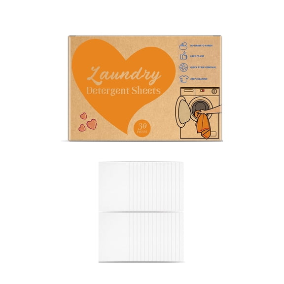 30Pcs Laundry Detergent Sheets Laundry Soap Strips Clothing Washing Supplies Laundry Detergent Liquidless Laundry Soap