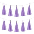 thumbnail image 1 of 30Pcs Light Purple Tassel Garland Banner w Rope for Wedding Birthday Party Decoration, 1 of 7