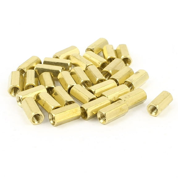 30Pcs M3 Female 10mm Length Hexagonal Standoff Spacer