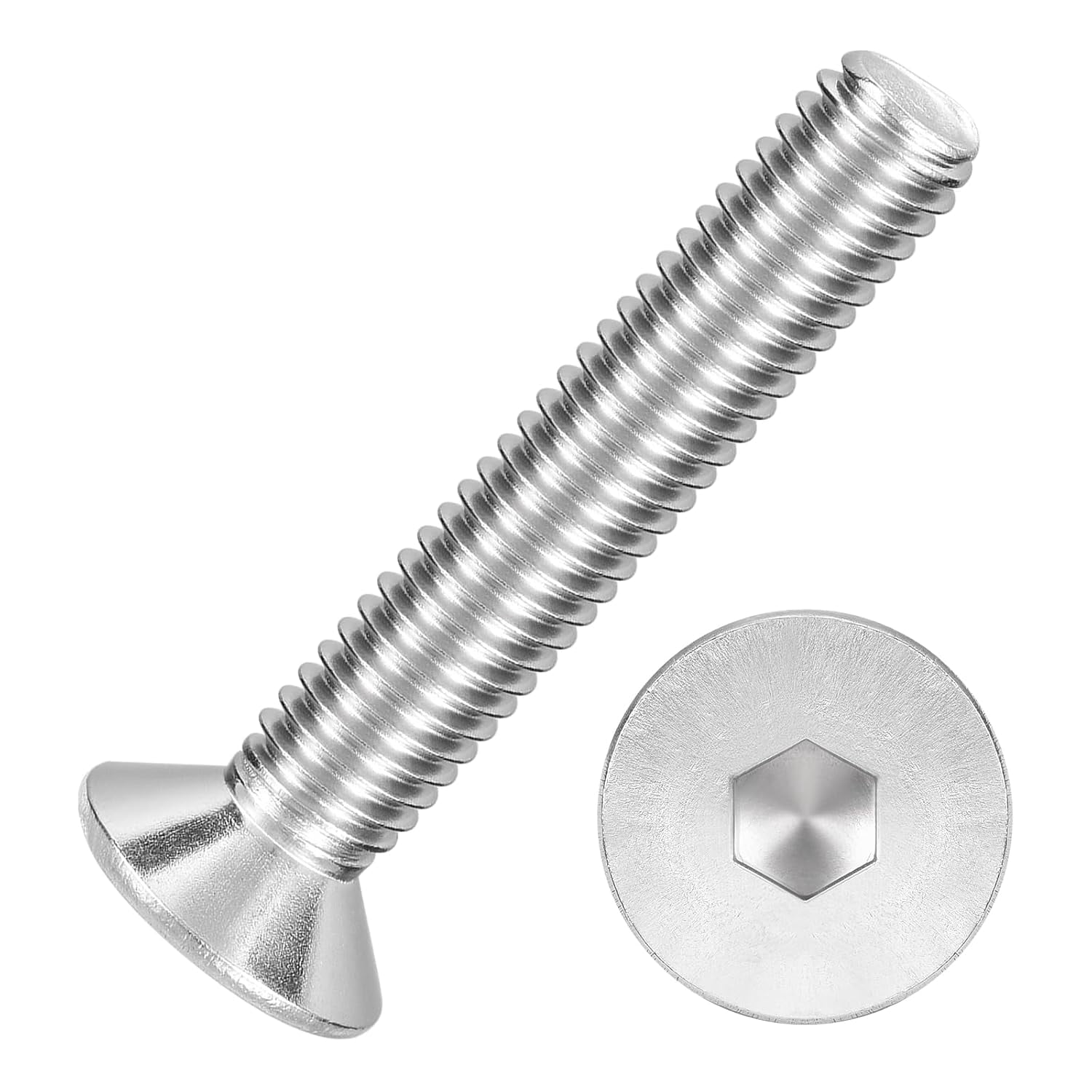 30Pcs[M5-0.8x30] Flat Head Socket Cap Screw Countersunk Bolt - Walmart.com
