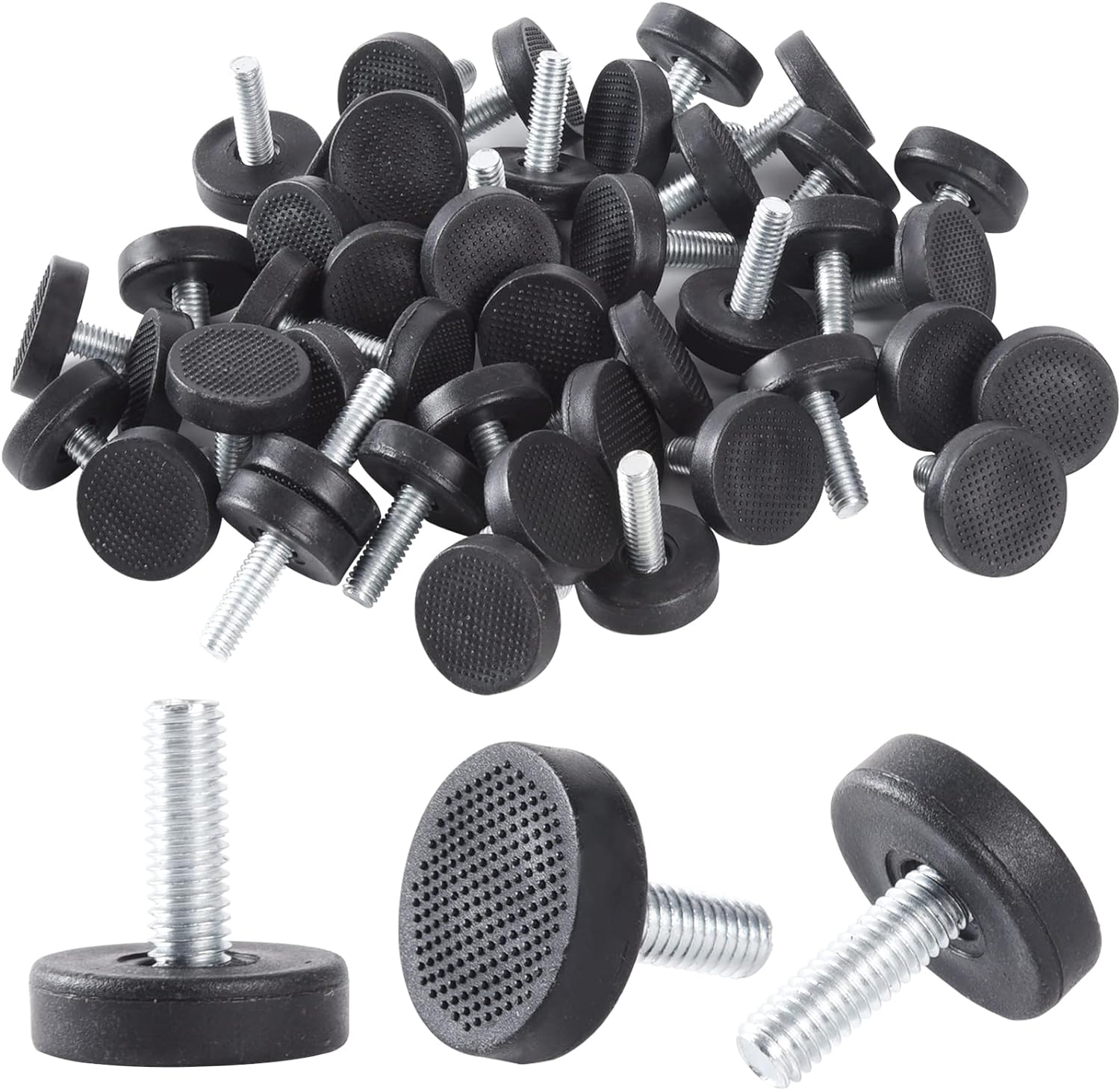 30Pcs M6 Threaded Adjustable Furniture Levelers, Furniture Leg Leveler