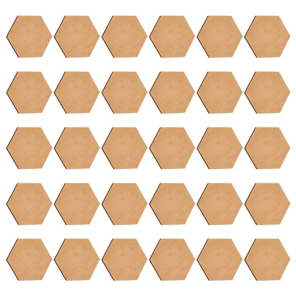 30Pcs Medium Density Fiberboard ( Sheet for DIY Miniatures Model Display Base Display Pedestals BurlyWood 5.15x5.95x0.3cm
