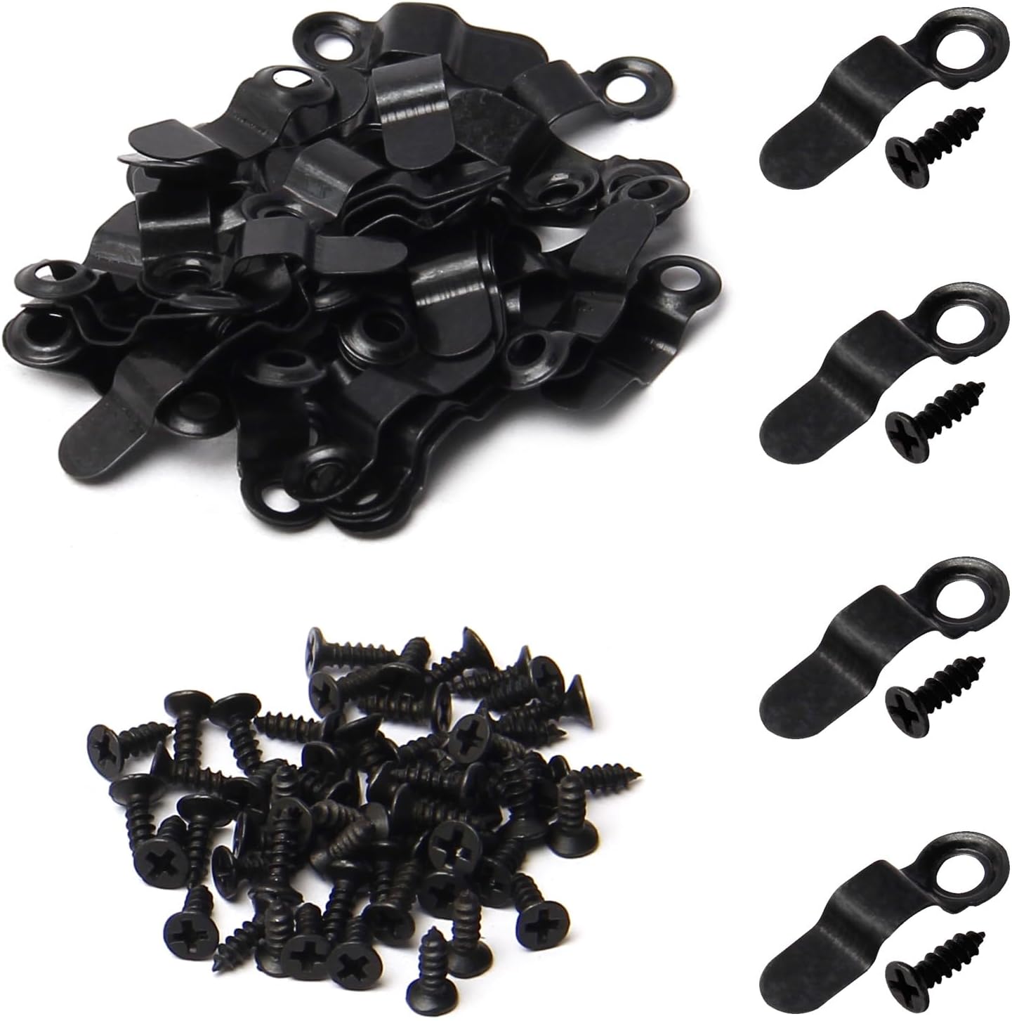 30Pcs Metal Picture Frame Turn Buttons with Screws Securely Mount and