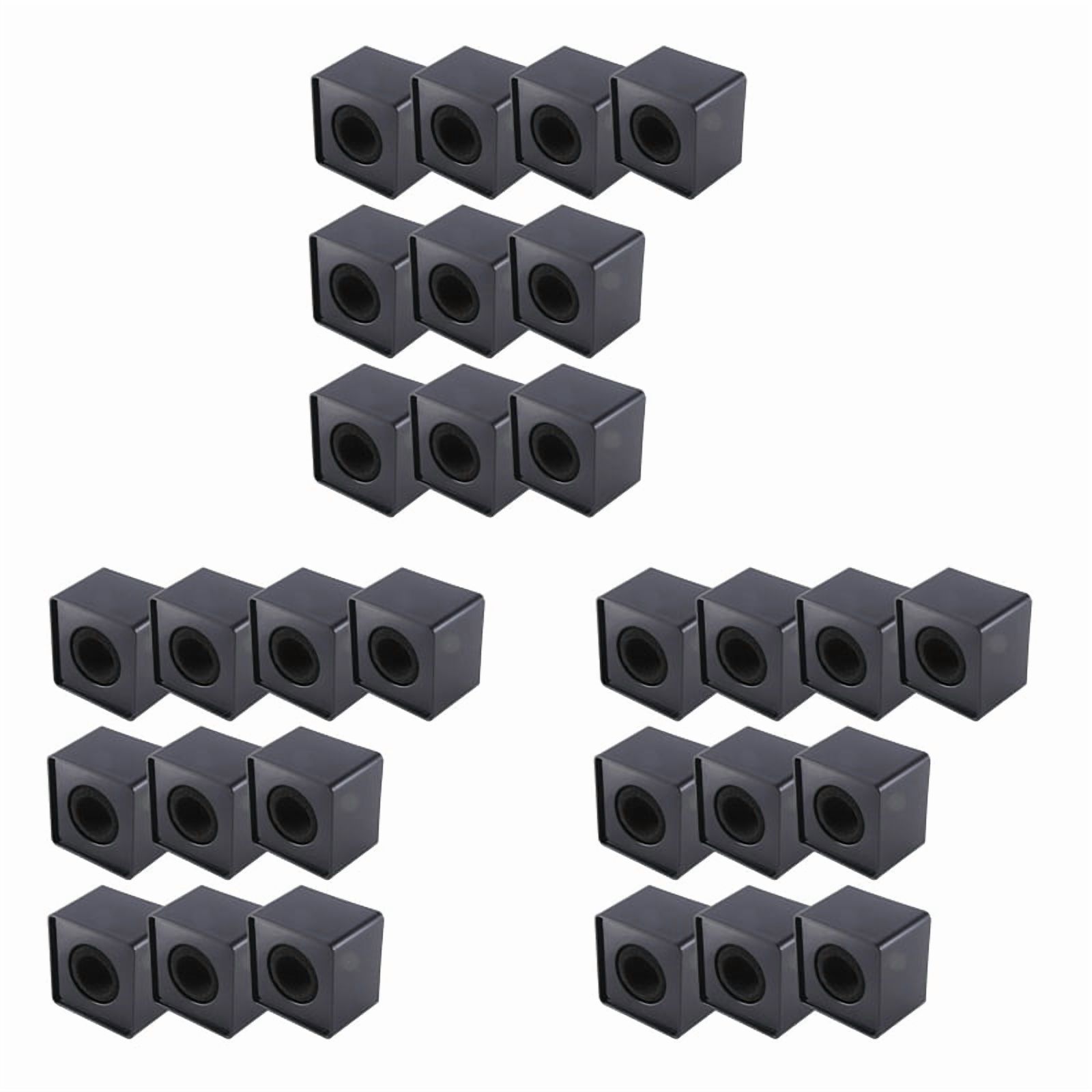 30Pcs Microphone MarkFlag Mic Station-Cube Square Interview Box Stand Flags Shaped Holder Reporter Injection,Black,30 x Microphone Marker,Black