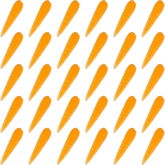 30Pcs Mini Artificial Carrot Decorations Plastic Miniature Carrots Artificial Mini Vegetable Home Kitchen Decoration