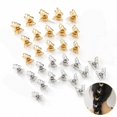 thumbnail image 1 of 30Pcs Mini Butterfly Metal Hair Claw Clips, 0.83 x 0.5 Inch Hollow‑Out Decorative Hair Grips, Golden & Silver Small Styling Accessories for Women Braids, Dreadlocks & Updos, 1 of 5