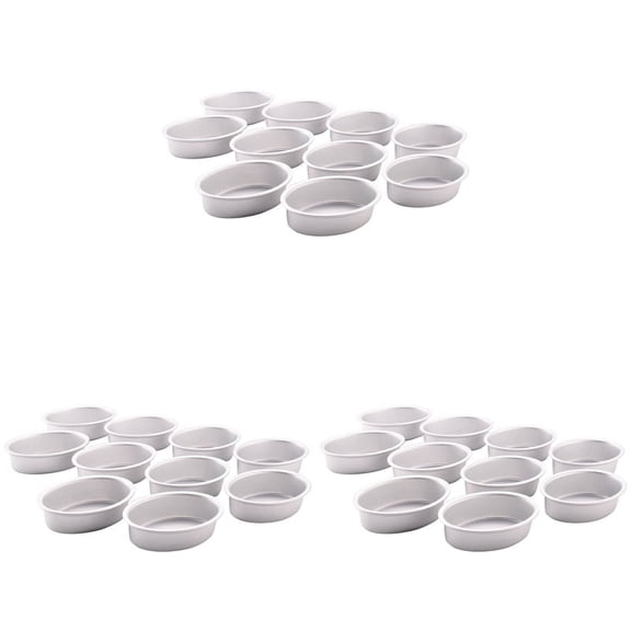 30Pcs Mini Oval Egg Shape Aluminium Alloy Metal Cheese Pan Cake Mold Bread Mould Tart Holder Pudding Jelly Tin