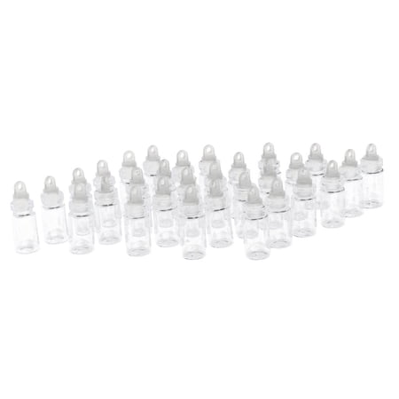 30Pcs Mini Small Glass Jars Vials DIY Pendant Clear Perfume Wishing Bottles , 1ML