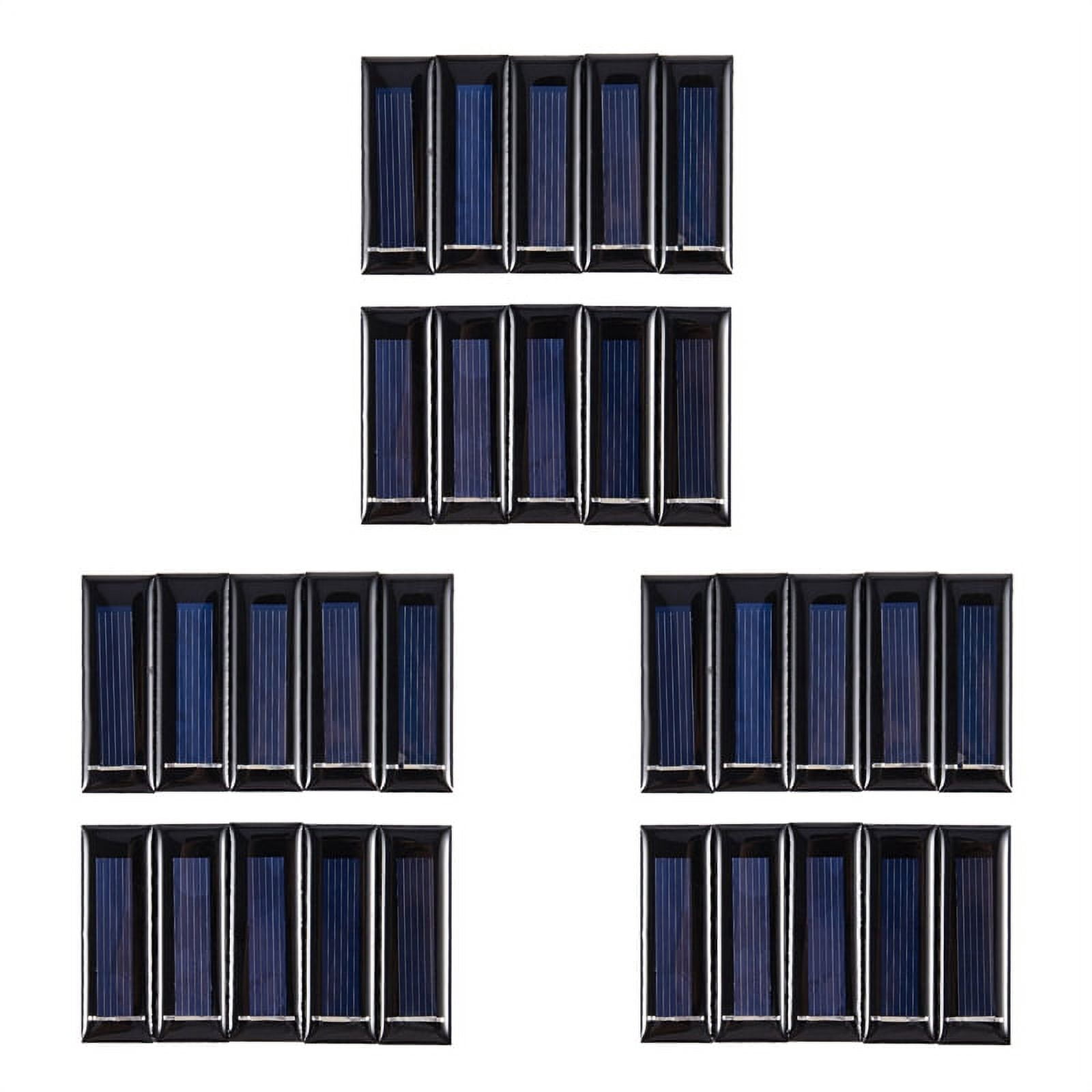 30Pcs Mini Solar Panel New 0.5V 100MA Solar Cells Photovoltaic Panels Module Sun Power Battery Charger DIY 53x18x2.5mm,black