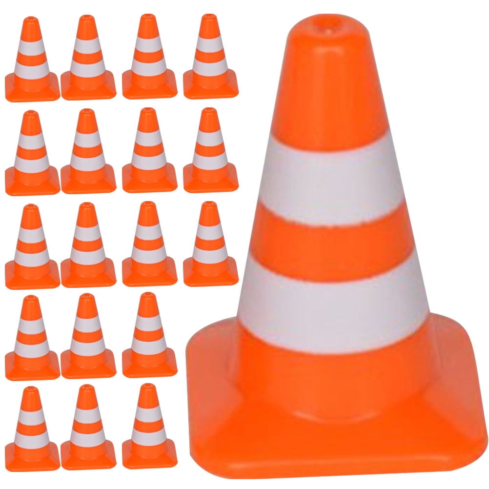 30Pcs Mini Traffic Cones Road Street Signs Toys Traffic Barricade Toys Construction Traffic Sign