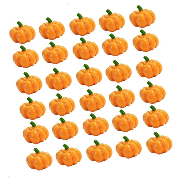 30Pcs Miniature Artificial Pumpkins Statue Mini Resin Pumpkins Figurines Tiny Resin Pumpkin Micros Landscape Decorations