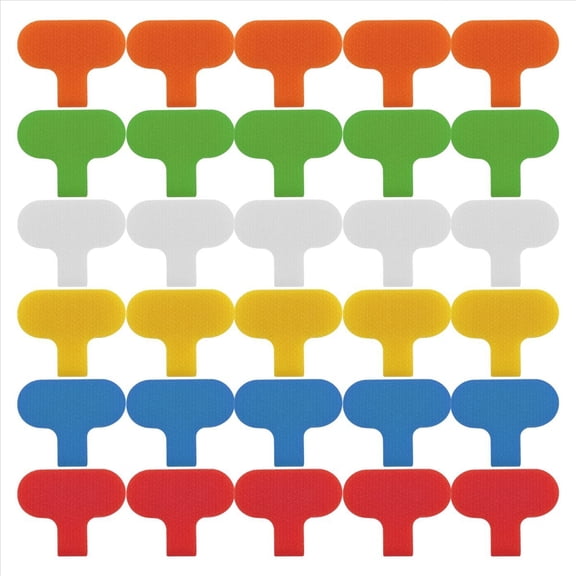 30Pcs Multi-Color Write-On Cable Tags, Waterproof Cord Labels for Wire Management & Equipment Identification